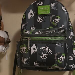Loungefly Gray and Green Cartoon Backpack